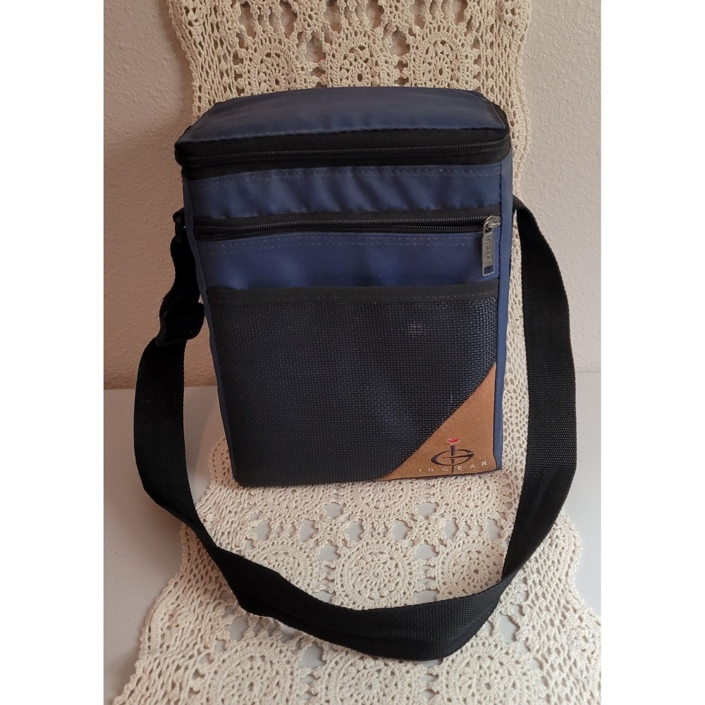 Vtg Ingear Lightweight Insulated Cooler Bag  Cooler Blue Lunch Box Groceries